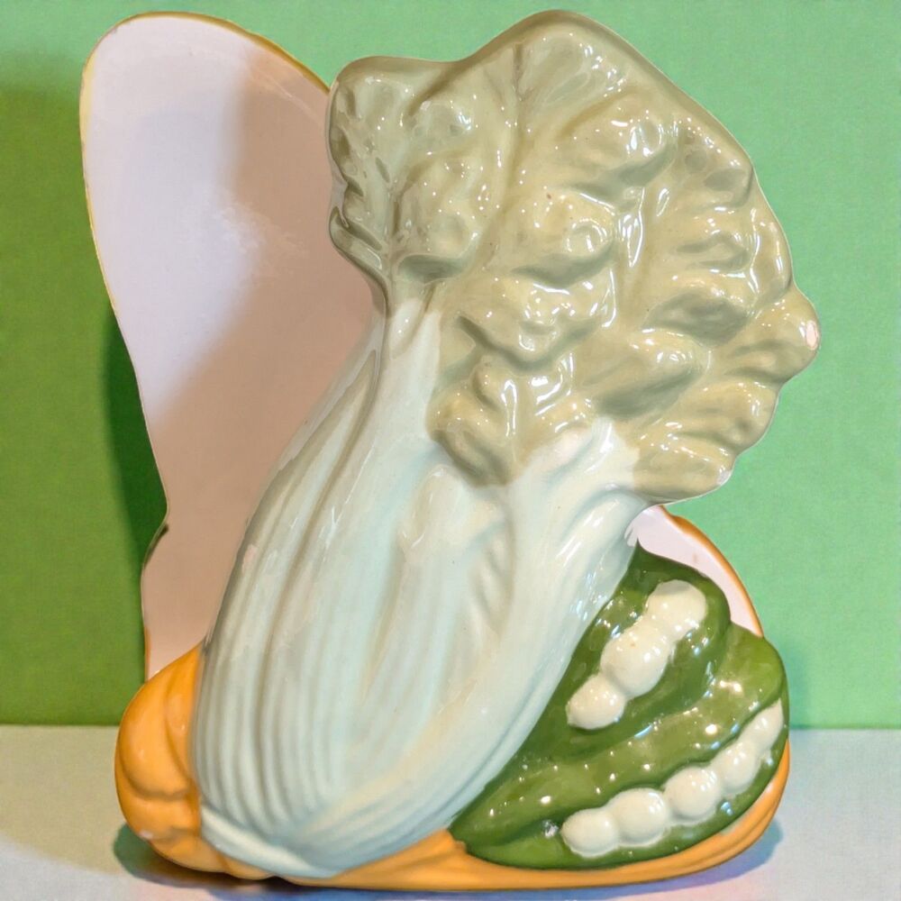 Napkin Holder Vintage Corn on the Cob Celery Ceramic